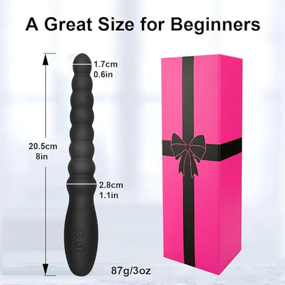 Vibrating Anal Beads Butt Plug Adult Sex Toys for Men Women Couples, Rechargeable Anal Plug Bullet Vibrator Waterproof G-spot Stimulator Male Prostate Massager, Silicone Anal Dildo for Beginners