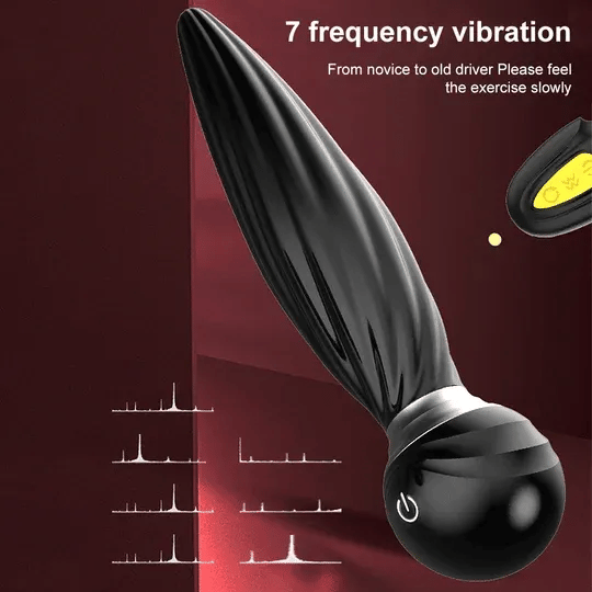 👑7 Vibrating & 7 Head Rotating Remote Prostate Anal Butt Plug
