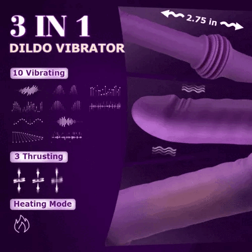Powerful 3-IN-1 Heating Thrusting Vibrating Dildo 11.81in