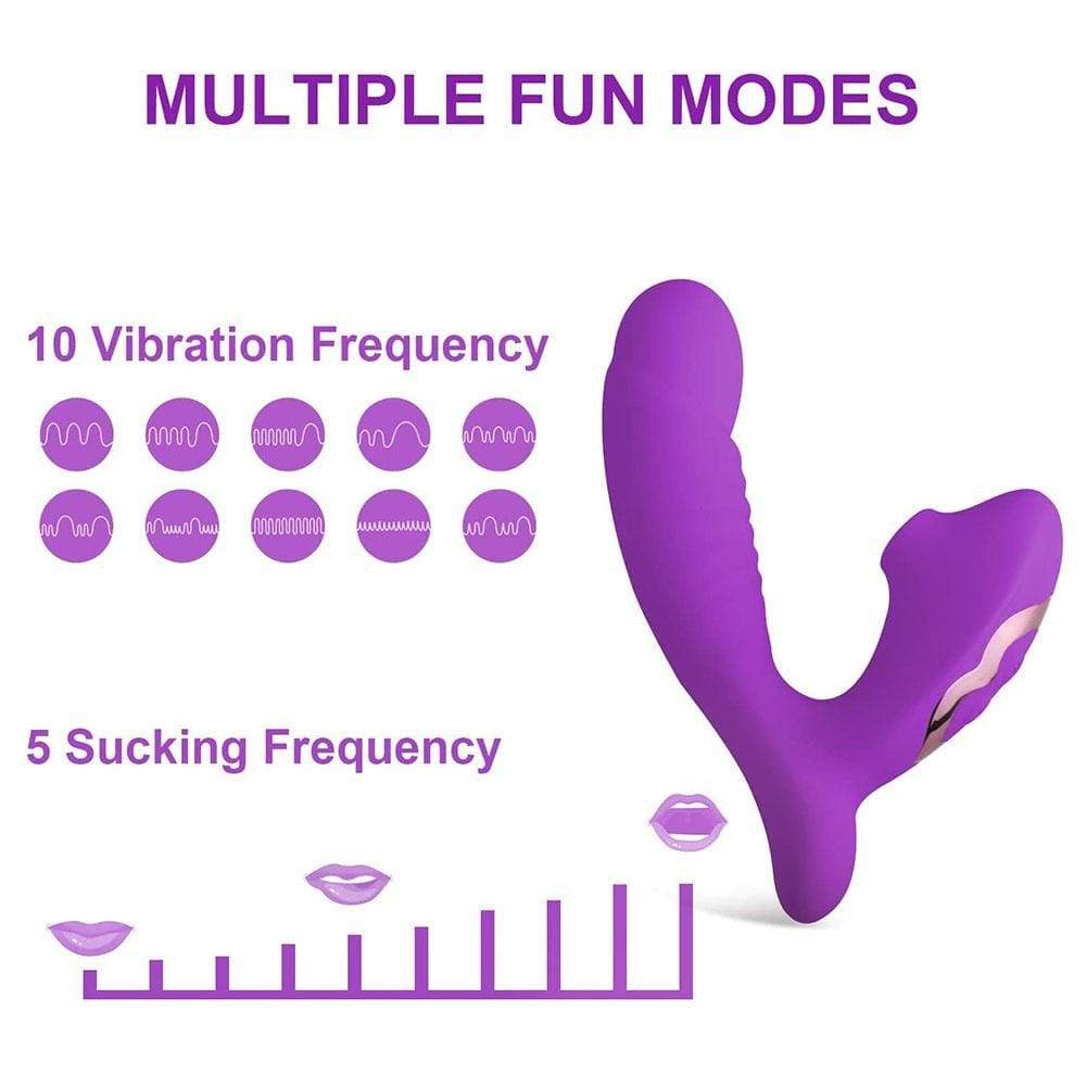 10 Vibrating 10 Sucking Modes Clitoris G Spot Stimulator