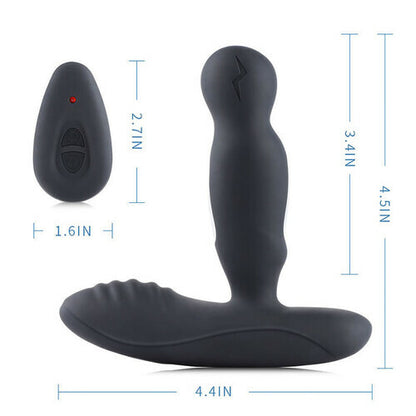 LEVETT E-Stim 360° Rotation 16 Vibrating Prostate Massager with Remote Control