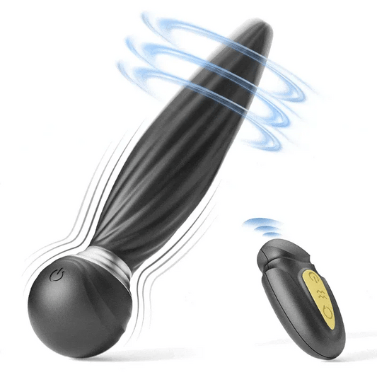 👑7 Vibrating & 7 Head Rotating Remote Prostate Anal Butt Plug
