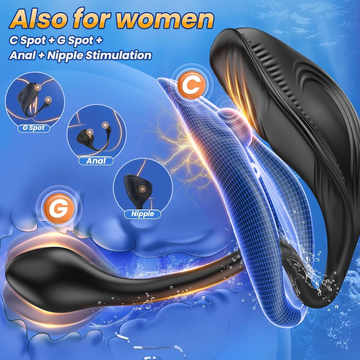 Buyging™ Dual Motor 9+9 Vibrator Anal Dildo Beads Prostate Massager & Penis Training Sit Ride Perineum Clitoral Stimulator