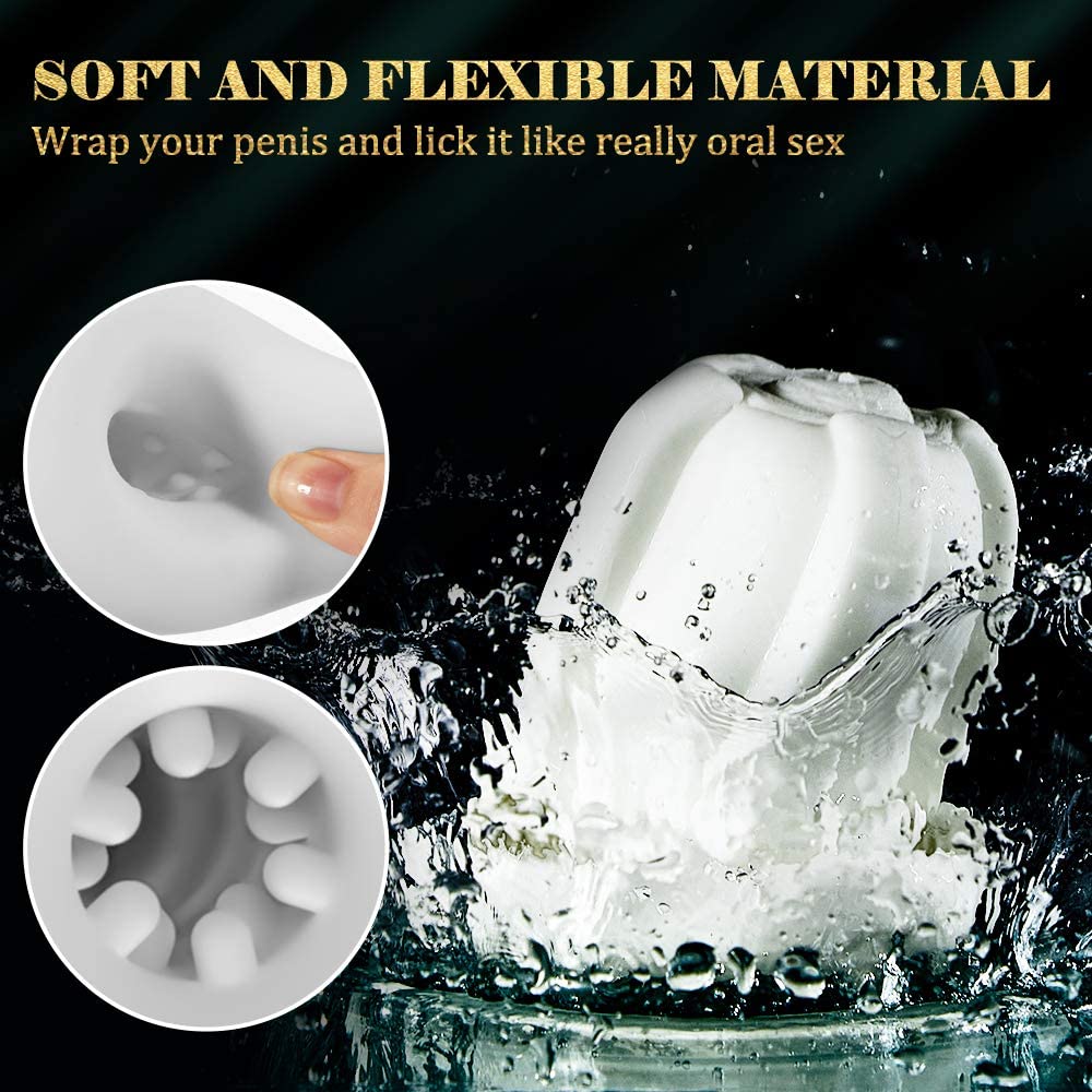 Vibrating Male Masturbator Cup with 3 Swallow Suction & 10 Vibration