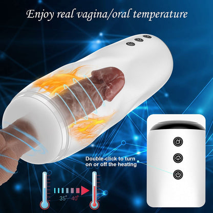 Electric Masturbation Cup Pocket Pussy with Powerful 3 Vacuum Suction 10 Vibration