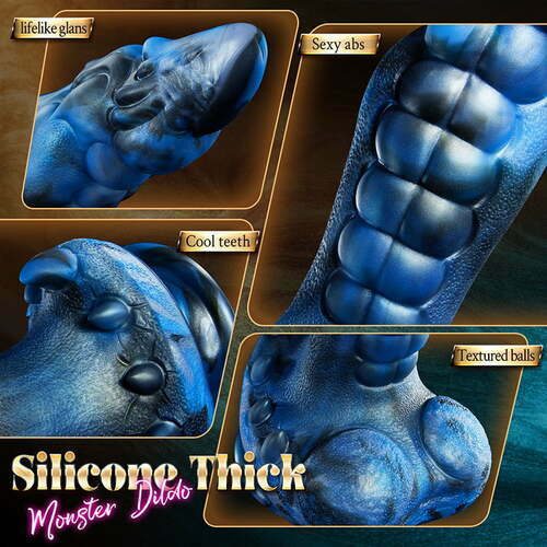 Buyging™ 8 Thrusting Vibrating Swing Heating Huge Dildo with Suction Cup 9.5 Inch