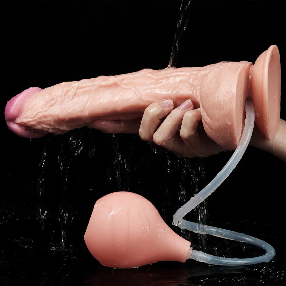LOVETOY 11 Inch Realistic Ejaculating Squirting Suction Cup Dildo