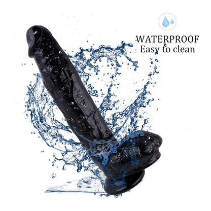 12 Inch Long Black Sucktion Cup Realistic Dildo