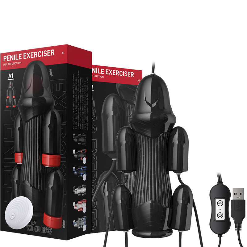 Penis Exerciser Remote Conntrol Glans Vibrator Bullet Glans Vibrator For Men Penis Glans Trainer For Delay Ejaculation Sexy Toys