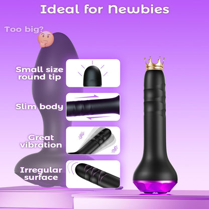Vibrating Butt Plug Anal Toys, Prostate Massager with 10 Vibrating & Rotating Modes, Beginner-Friendly Anal Plug Sex Toys for Men & Women, 2 Motors Anal Dildo & G-Spot Vibrator Anal Beads Adult Toys