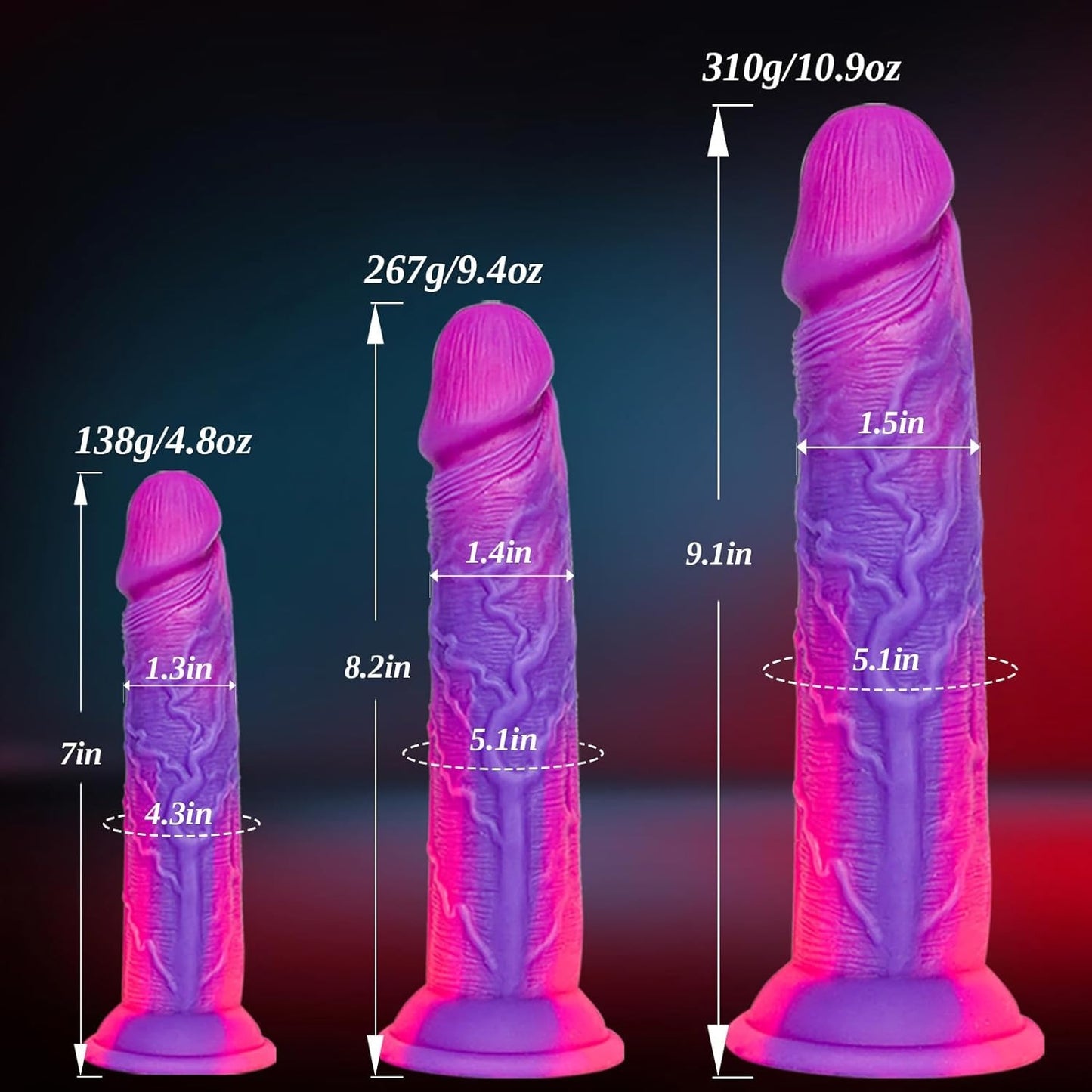 Realistic Soft Silicone Dildo Set