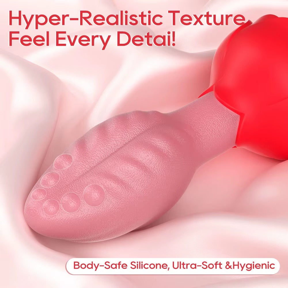 Buyging™ APP&Remote Control 9 Vibrating and 360° Rotating Anal Vibrator with Rose Base