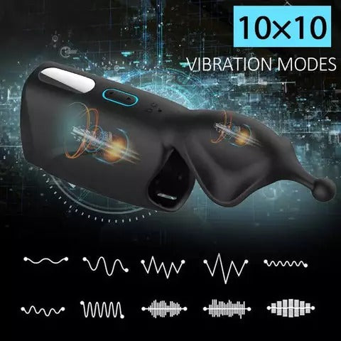 10-Pattern Vibrations Balls Dense Tickler Penis Ring