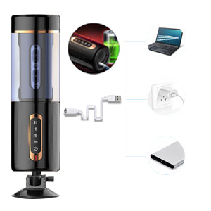 WeDol Male Masturbator Powerful Thrusting Fully Automatic Stroker Multiple Modes Electric Masturbation Cup 3D Realistic Vagina Pocket Pussy Vibrating Hands-Free Sex Toys for Men
