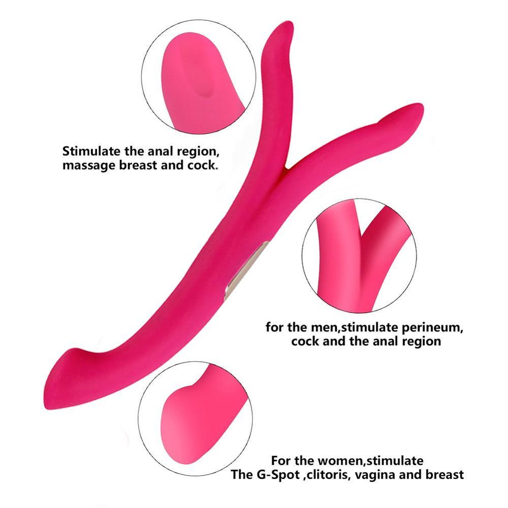 LEVETT Y Shape Dildo Vibrators Sex Toy for Couples Women G Spot Clitoris Stimulate Adult Erotic Masturbator vibromasseur femme