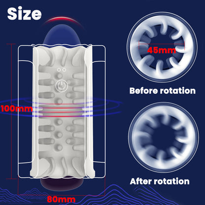 IPX8 Waterproof Rotating Automatic Male Masturbator