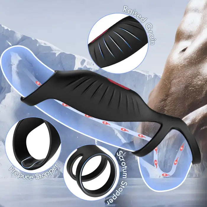 Sexoralab - Pleasure Fusion Pro 9 Vibration Modes Efficient&Flexible Cock Ring