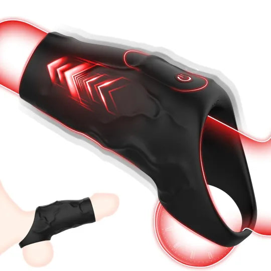😍Vibrating 4-in-1 Penis Sleeve – Enhance Your Sexual Pleasure💖