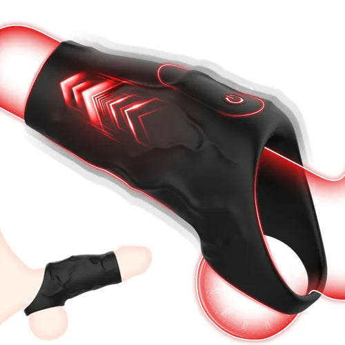 😍Vibrating 4-in-1 Penis Sleeve – Enhance Your Sexual Pleasure💖