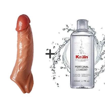 Sexoralab™ APP Controlled 9 Vibrating Penis Extender Sleeve With Cock Ring