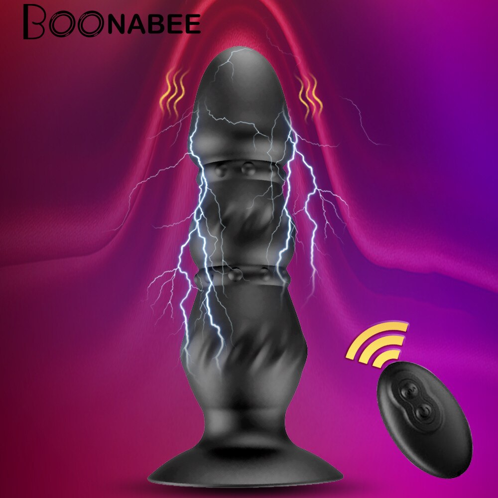10 Speed Prostate Massager Wireless Remote Control Anal Bead Butt Plug Stimulator USB Charge Anal Vibrator Sex Toy for Men Women