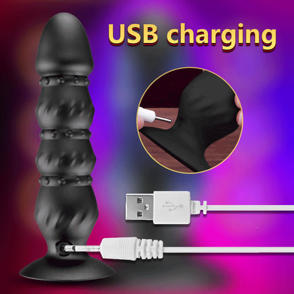 10 Speed Prostate Massager Wireless Remote Control Anal Bead Butt Plug Stimulator USB Charge Anal Vibrator Sex Toy for Men Women