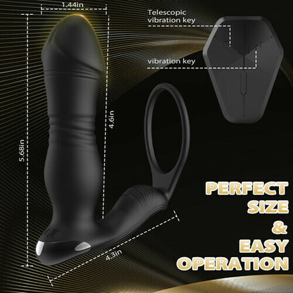 Buyging™ Tiger3 Generation：8-band Telescopic Vibration Remote Control Prostate Massager
