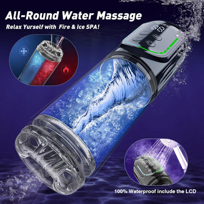 😍 Male Masturbator Penis Pump - Male Sex Toys for Men Sex Toy Pocket Pussy LCD with APP Stroker Adult Toys with 7 Thrusting 7 Rotating 5 Sucking Modes Vacuum Pumps & Enlargers🎁