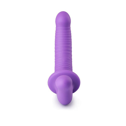 Double-Ended Purple Simulation Dildo Men Women Couple Massager