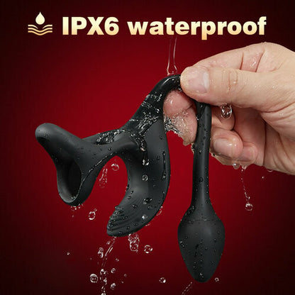 Buyging™ Spherical Vibrating Anal Plug with Penis Rings