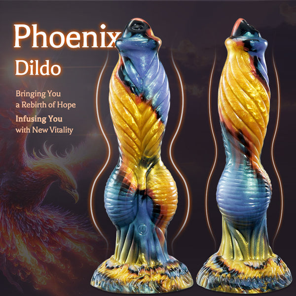 Buyging™ Phoenix Animal Texture 7 Thrusting Vibrating Big Sucker Monster Dildo 10.23 Inch