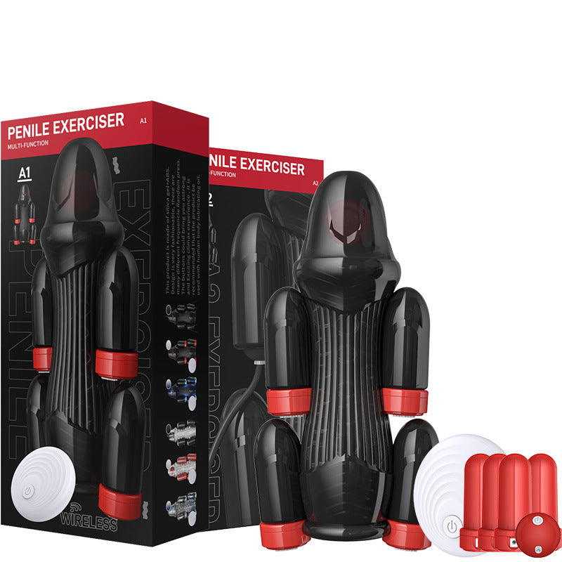 Penis Exerciser Remote Conntrol Glans Vibrator Bullet Glans Vibrator For Men Penis Glans Trainer For Delay Ejaculation Sexy Toys