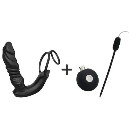 Buyging™ APP Control 9 Vibrating Thrusting Prostate Massager With Dual Cock Rings