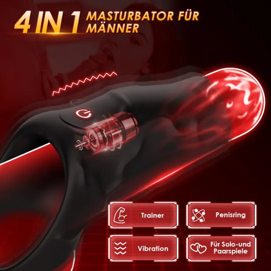 😍Vibrating 4-in-1 Penis Sleeve – Enhance Your Sexual Pleasure💖