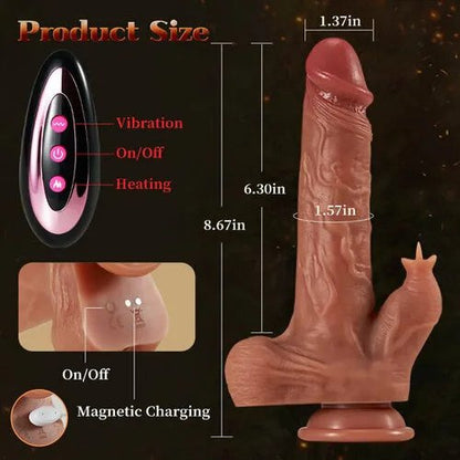 Sexoralab™REED 9 Vibrating 3 Thrusting Tongue Licking & Swing Heating Dildo