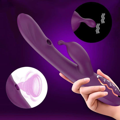 Dual Motor 7 Vibration 7 Suction Rabbit G Spot Vibrator