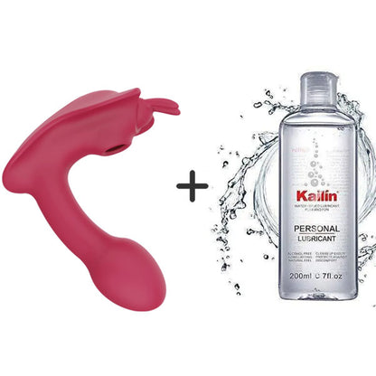 Dual-Action G Spot Vibrator - Clitoralis Stimulator with Flapping & Vibrating Motion, Remote Control, Butterfly Wearable Vibrator