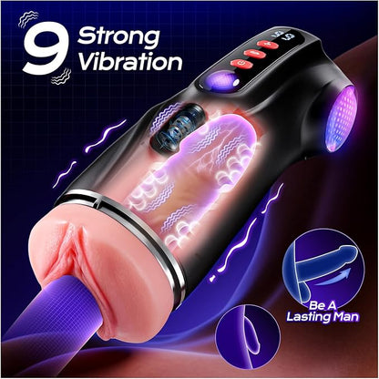 Sexoralab -3 Sleeves Sets AI Sync Pocket Pussy Penis Pump with 9 Sucking & 9 Vibrating