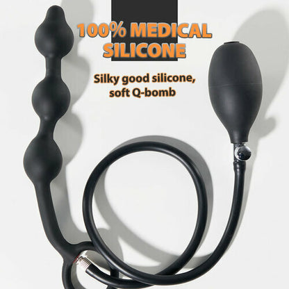 3 IN 1 Inflatable Anal Dilator Sex Toy With Cock Ring