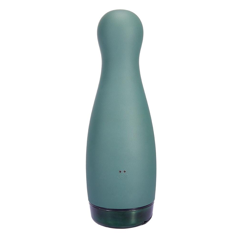 Dark-Green Bowling Ball Sucking Vibration Masturbation Cup