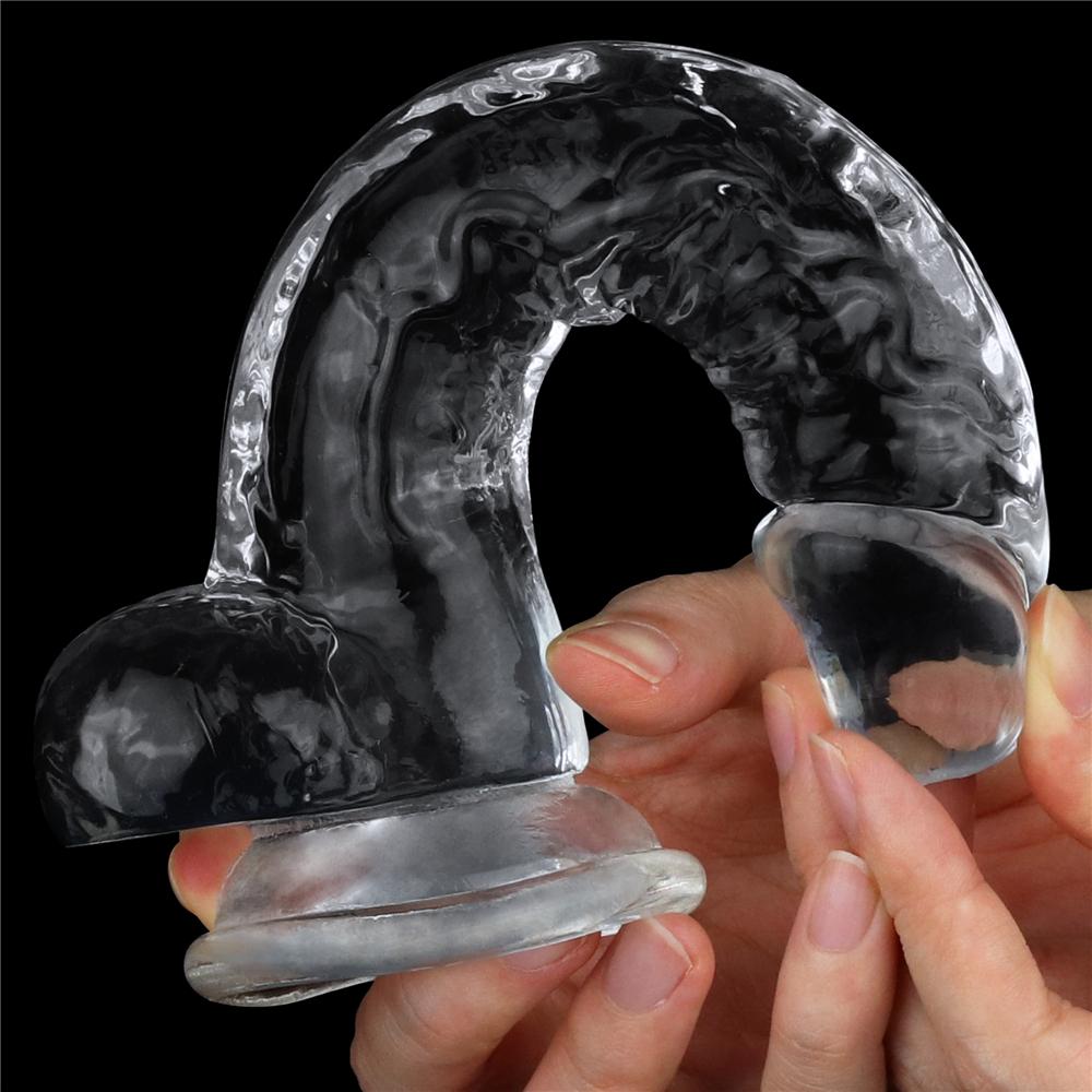 7.5” Clear Realistic Dildo with Suction Cup