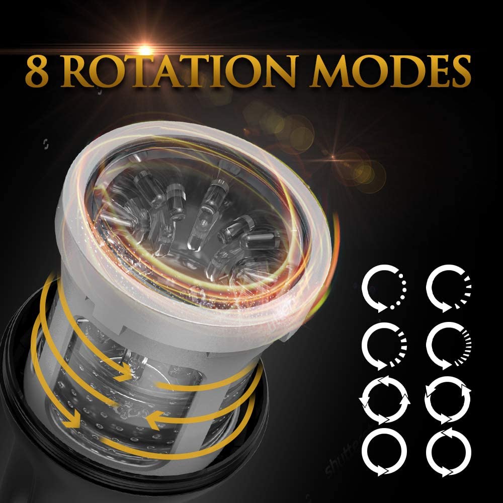 Male Masturbator Cup with 8 Reversible Rotation Modes