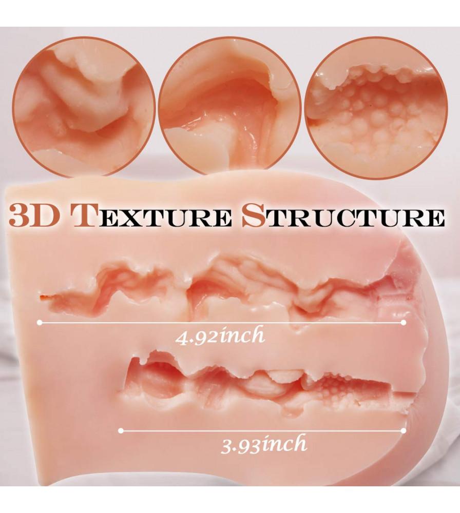 8.18'' Dual Entrance Tight Vagina Anal Realistic Pussy Ass Male Masturbator