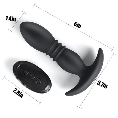 Filling Telescoping Vibrating Butt Plug with Remote Control