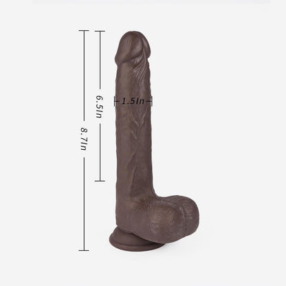 8.7  Dark-Brown Remote Control Multifunctional Dildo
