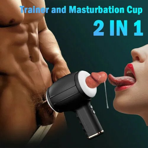 8 Vibrating 5 Thrusting Handheld Male Masturbtor