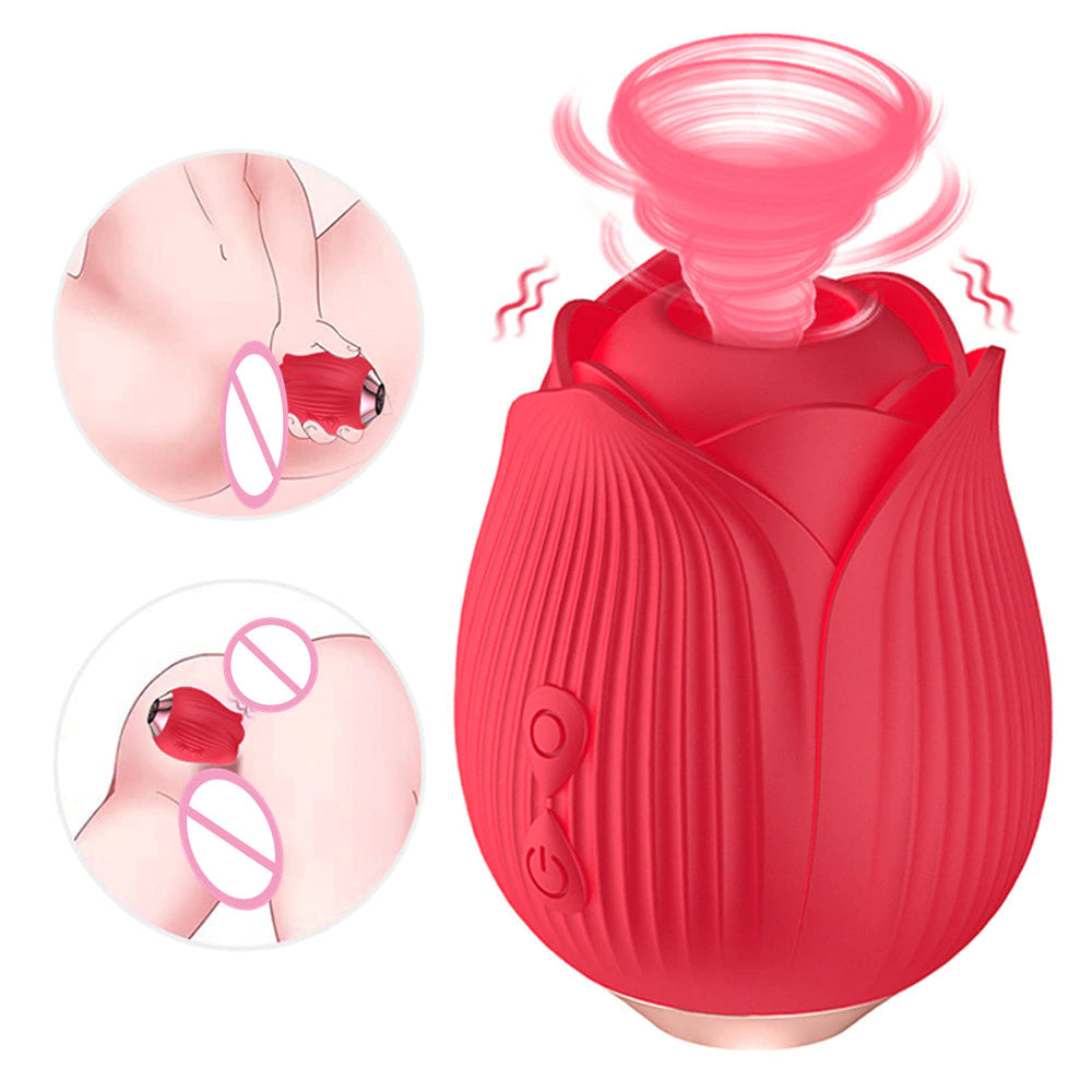 2021 Rose Flower Clitoral Sucking Vibrator G-Spot Vibrator Clit Stimulator Vagina Pussy Massager Adult Sex Toys for Women Orgasm