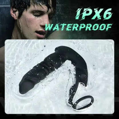 Buyging™ APP Control 9 Vibrating Thrusting Prostate Massager With Dual Cock Rings