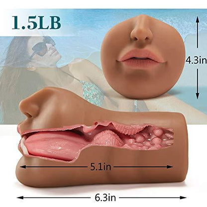 6.3 Tanned Mouth Blowjob Masturbator Stroker