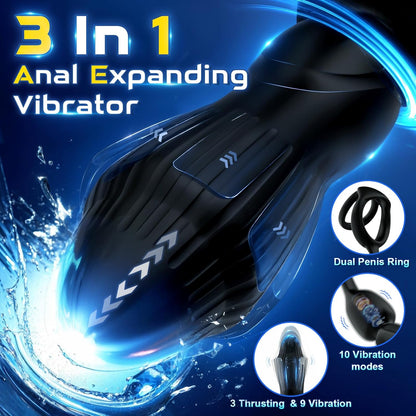 Buyging™ Prostate Massager with 3 Thrusting Expanding & 9 Vibration Modes